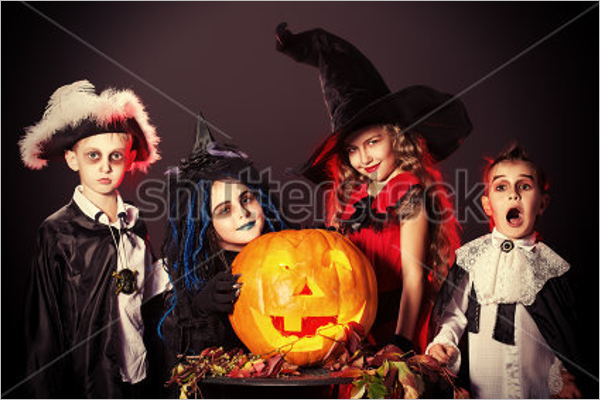 Kids Halloween Pumpkin Background