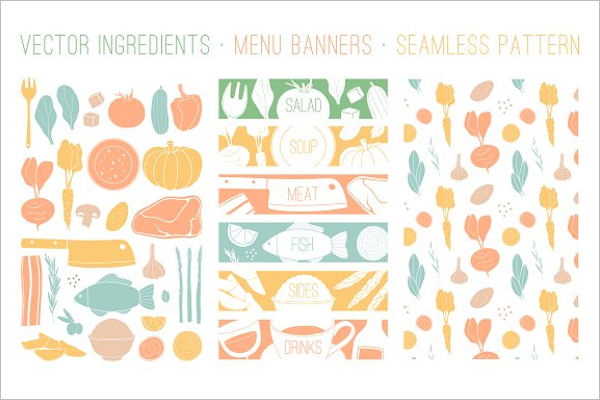 Kitchen Food Set Vector Design