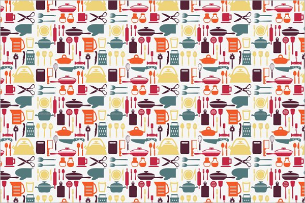 Kitchen Items Pattern Design