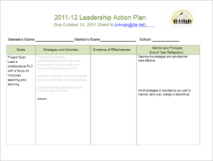Leadership Action Plan Template
