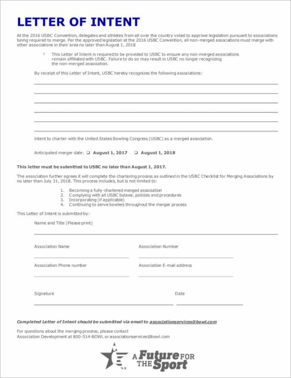 Letter of Intent for Construction
