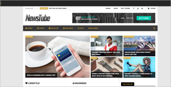 Magazine Blog & Video Template