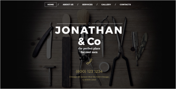 Men's SalonÂ Website Template