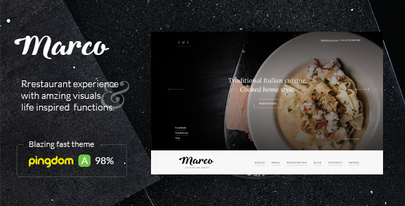 Minimal Restaurant Cafe Website Theme
