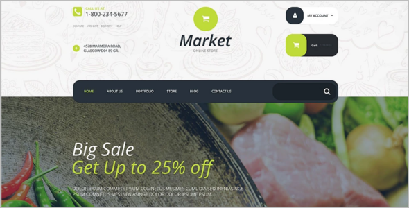 Modern Supermarket WordPress Theme