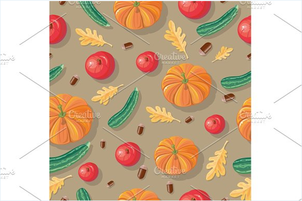 Modern Vegetable Seamless Pattern