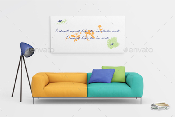 Modern Wall Poster Mockup Design
