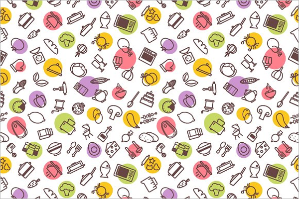 Modern kitchen pattern vector
