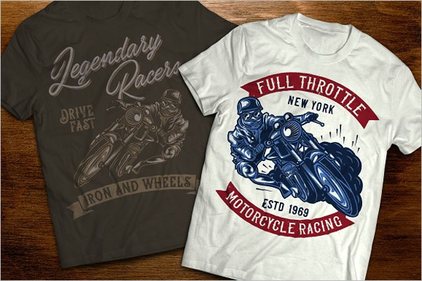 Motoracer T-Shirts Mockup Template