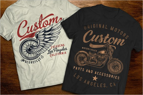 Motorcycle T-Shirt Mockup Template