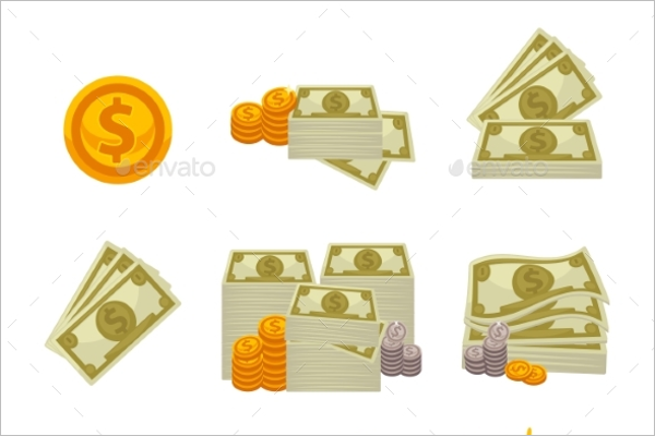 Multi Dollar Background Vector