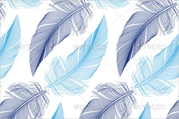 Natural Feather Seamless Pattern