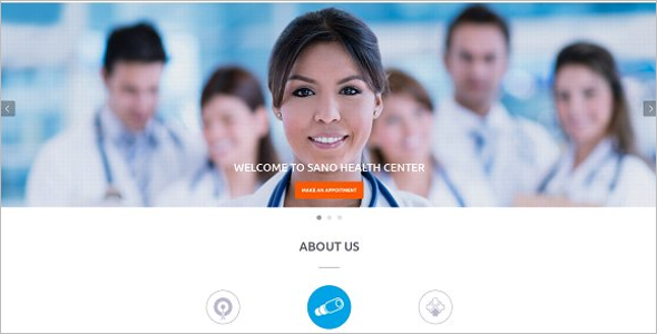 One Page Hospital WordPress Template