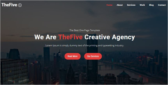 One Page Parallax HTML5 Template