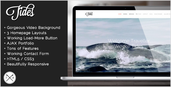 One Page Video Website Template