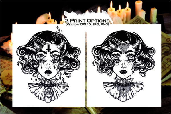 Portrait Tattoo Ideas Set