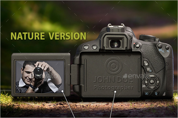 Printable Camera Mockup Template