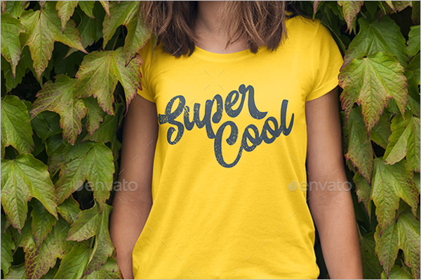 Printable Female T-shirt MockUp