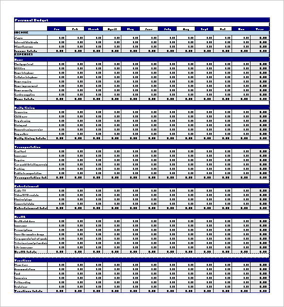 Professional Budget Planning Worksheet