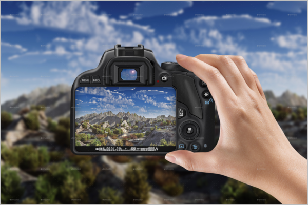 Professional Camera Mockup Template