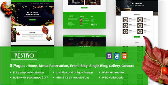 Responsive Cafe Website Theme