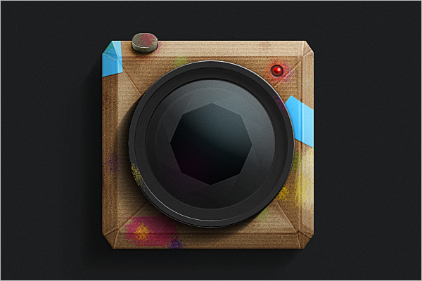 Rustic Camera Mockup Free Download