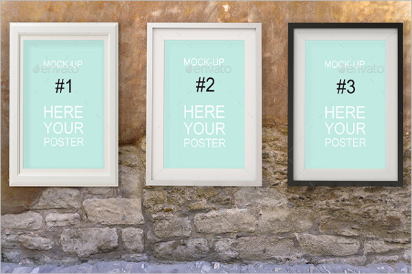 Rustic Wall Gallery Poster Mockup