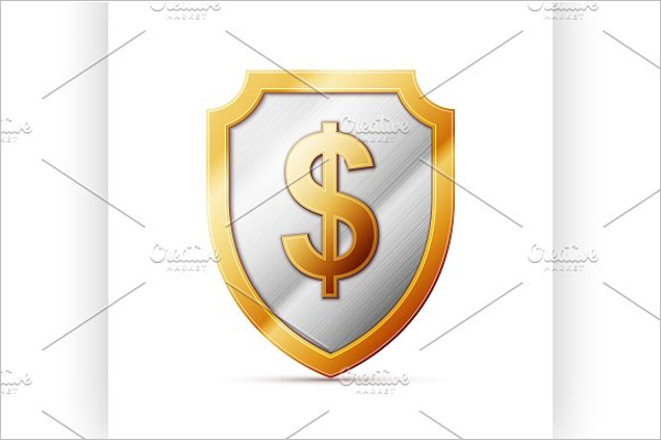 Shield With Dollar