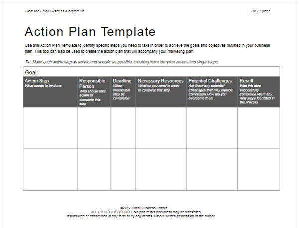 31 Action Plan Templates Free Excel Word Examples Samples 7429