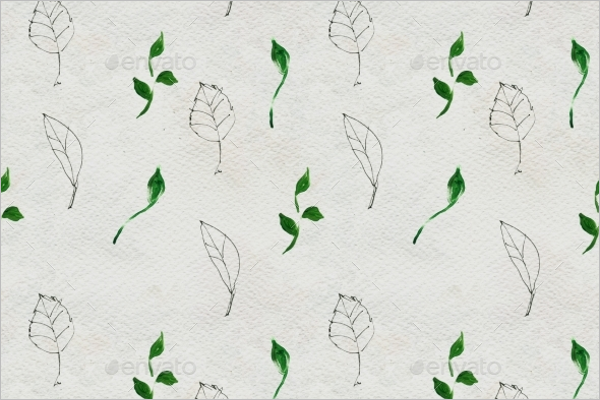Simple Leaves Seamless Pattern