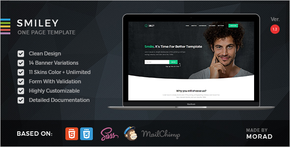 Startup One Page HTML Template