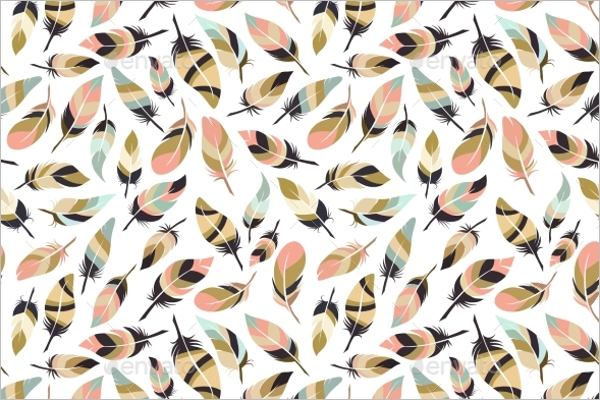 Style Feather Seamless Pattern