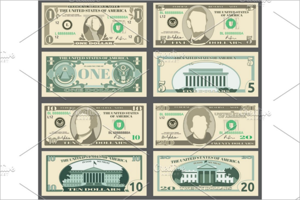 US Currency Background Vector