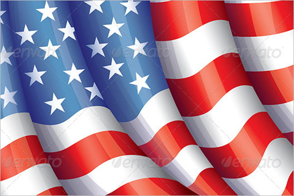 USA Flying Flag Vector