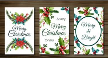 Watercolor Christmas Cards