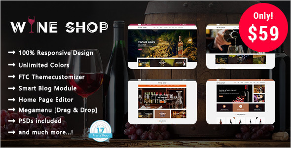 Wine Shop Website Theme
