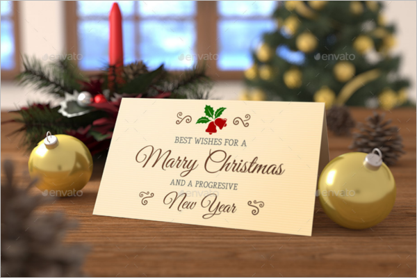 5x7 Christmas card Mockup