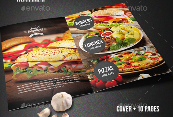 A4 Catering Menu Template