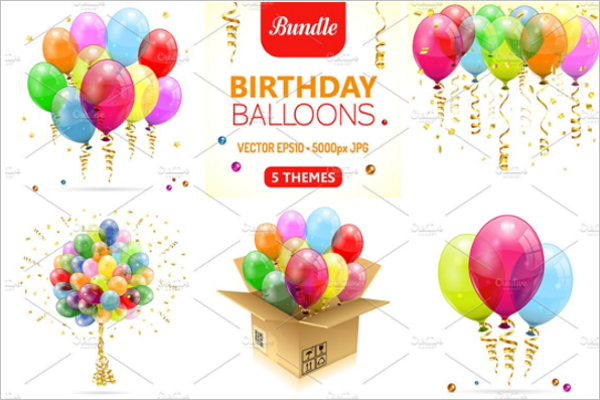 Birthday Balloons Template