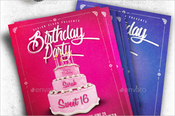 Birthday Cake Flyer Template