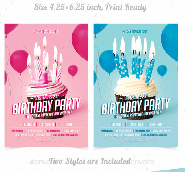Birthday Party Flyer Template