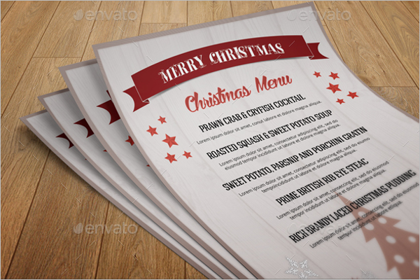 Blank Christmas Menu Template