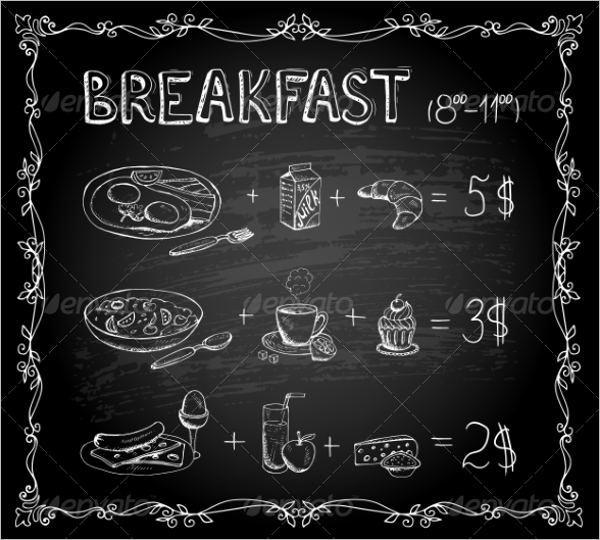 Chalkboard Menu Background Template