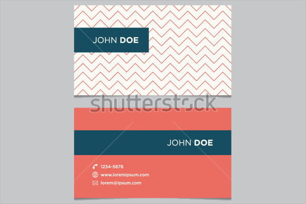 Chervon Business Card Vector Template