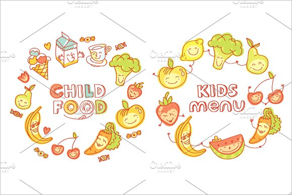 Child Food Menu Design