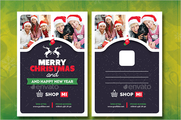Christmas Postcard Vector Design