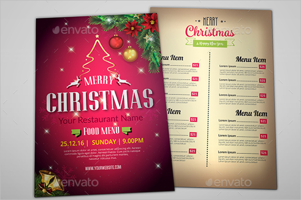 Christmas Food Menu Template