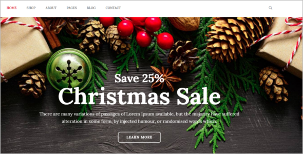 Christmas Gift Shop eCommerce Template