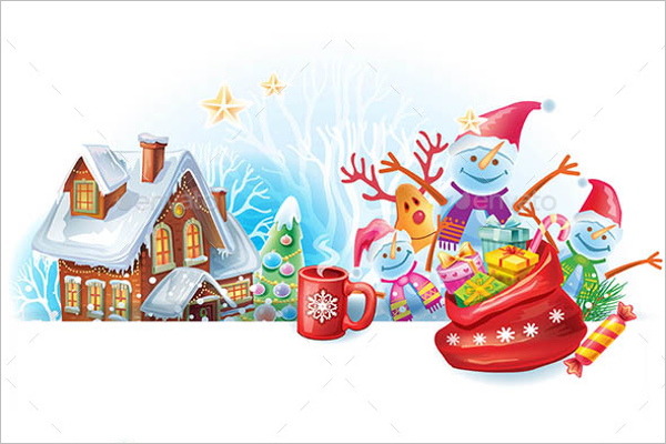 Christmas Greeting Card Drawing
