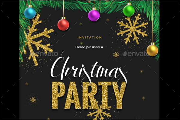 Christmas Invitation Template PSD